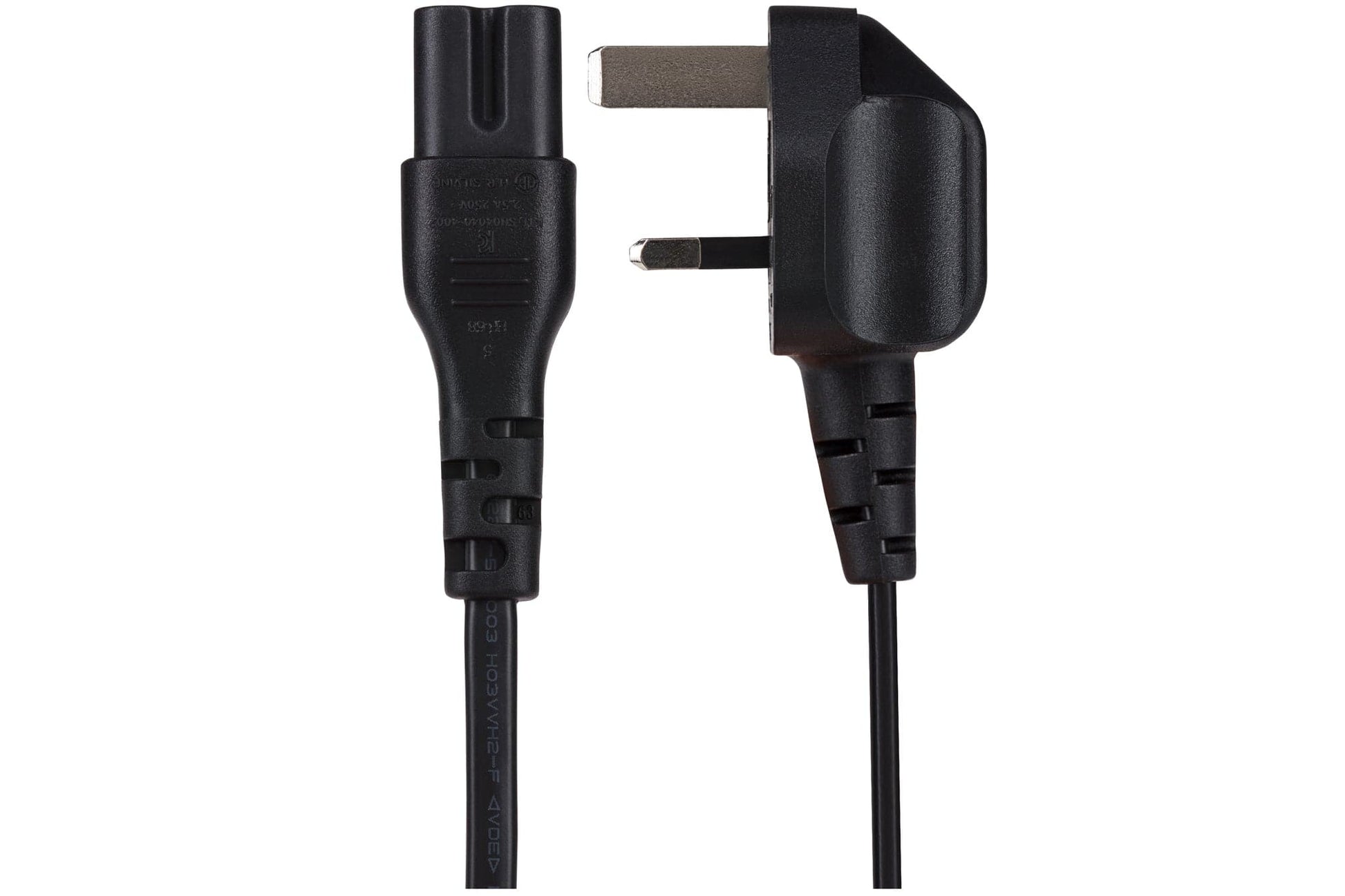 Maplin Power Lead IEC C7 Fig 8 2 Pin Plug to UK 3 Pin Mains Plug - 1.5m, 3 Amp Fuse - maplin.co.uk