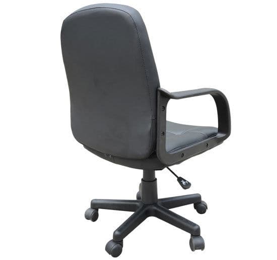 ProperAV Extra PU Leather Swivel Home Office Chair with Armrest - maplin.co.uk