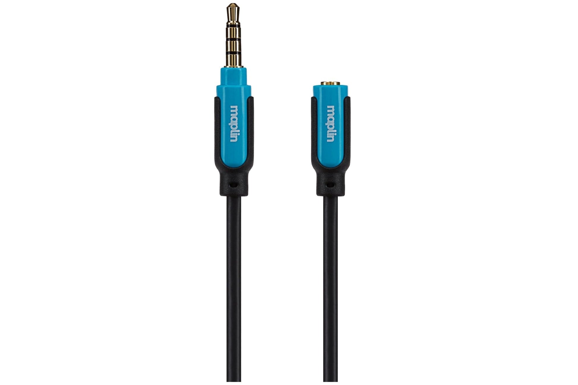 Maplin 3.5mm Aux Stereo 4-Pole Jack Plug to 3.5mm Female Jack Extension Cable - Black, 3m - maplin.co.uk