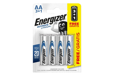 Energizer Ultimate AA Lithium Batteries - Pack of 4