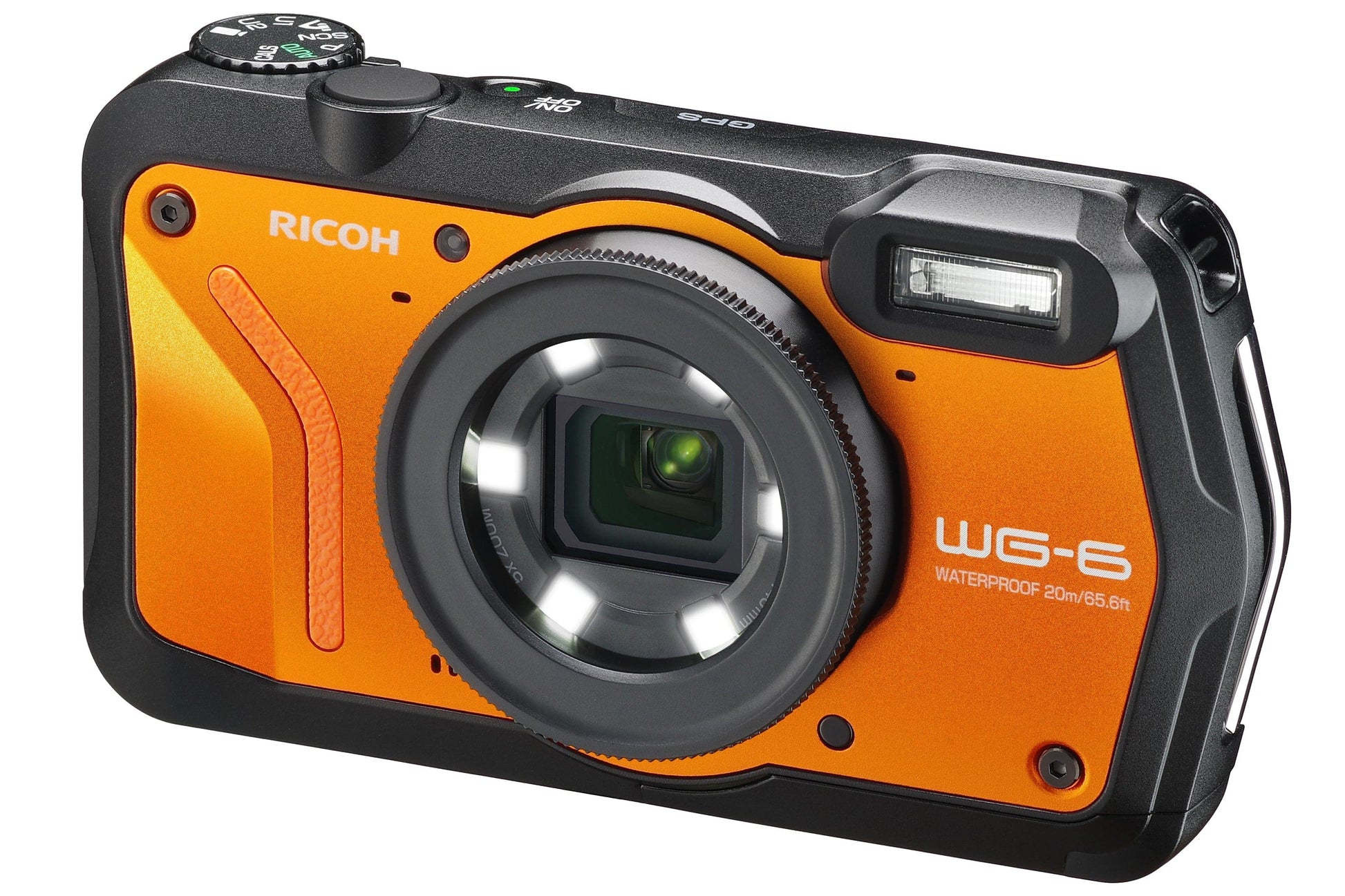 Ricoh WG-6 20MP 5x Zoom Tough Compact Camera - Orange - maplin.co.uk