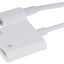 Nikkai Lightning to Dual Lightning Audio & Charging Port Adapter - White, 10cm - maplin.co.uk