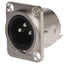 Maplin 3 Pole Nickel XLR Chassis Plug - maplin.co.uk