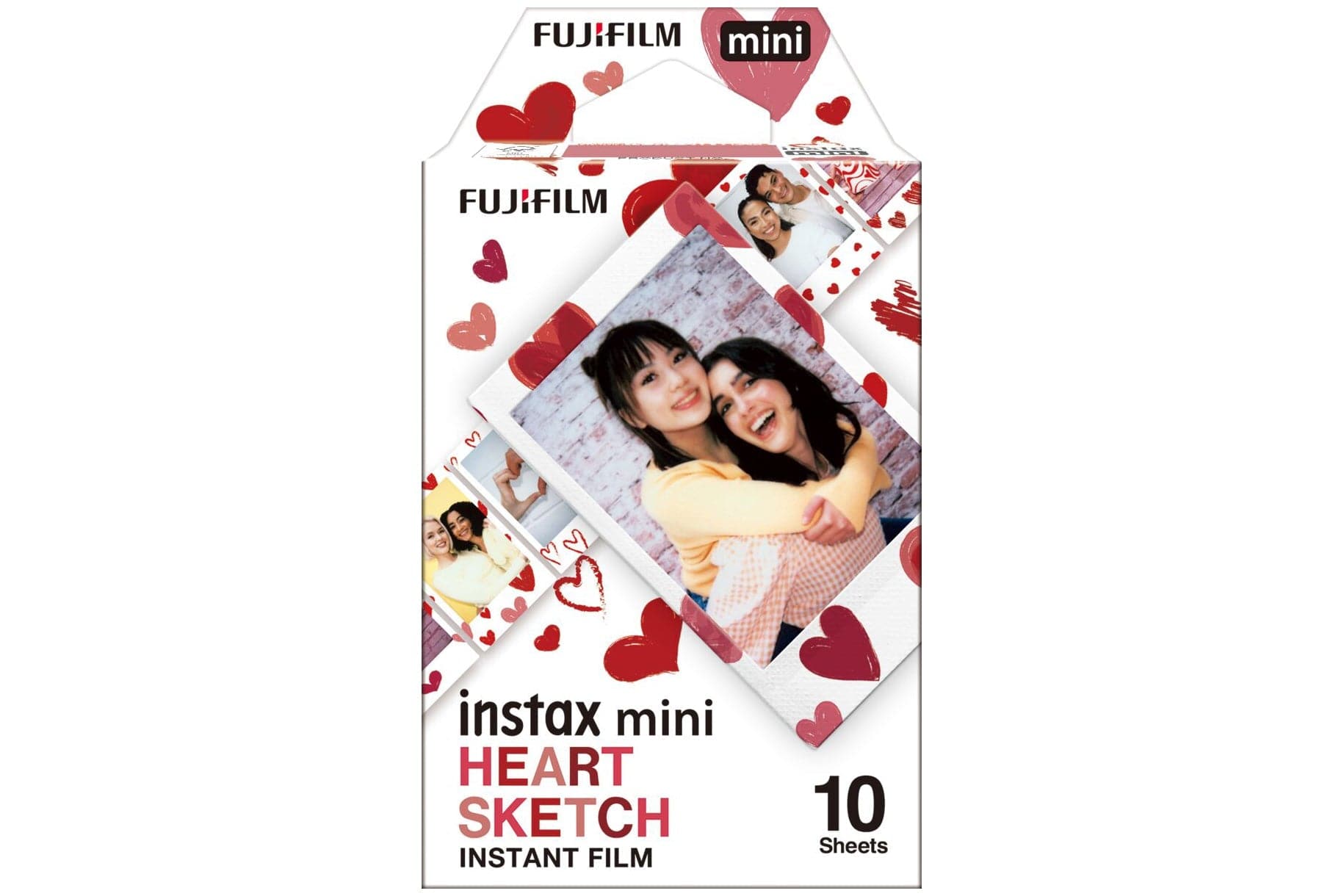 Fujifilm Instax Mini Instant Photo Film - Heart Sketch Pack of 10
