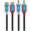 Maplin Twin RCA Phono Male to Twin RCA Phono Female Extension Cable - Black, 3m - maplin.co.uk