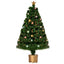 HOMCOM 3ft Pre-Lit Fibre Optic Artificial Christmas Tree with Golden Stand - maplin.co.uk