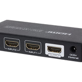 MPS HDMI Switch 3 Ports In 1 Port Out 4K Ultra HD @30Hz with Remote Control - Black - maplin.co.uk