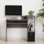 ProperAV Computer Desk with Sliding Keyboard Tray & Side Compartment - maplin.co.uk
