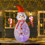 HOMCOM Christmas Rotating LED Inflatable Snowman Decoration - maplin.co.uk