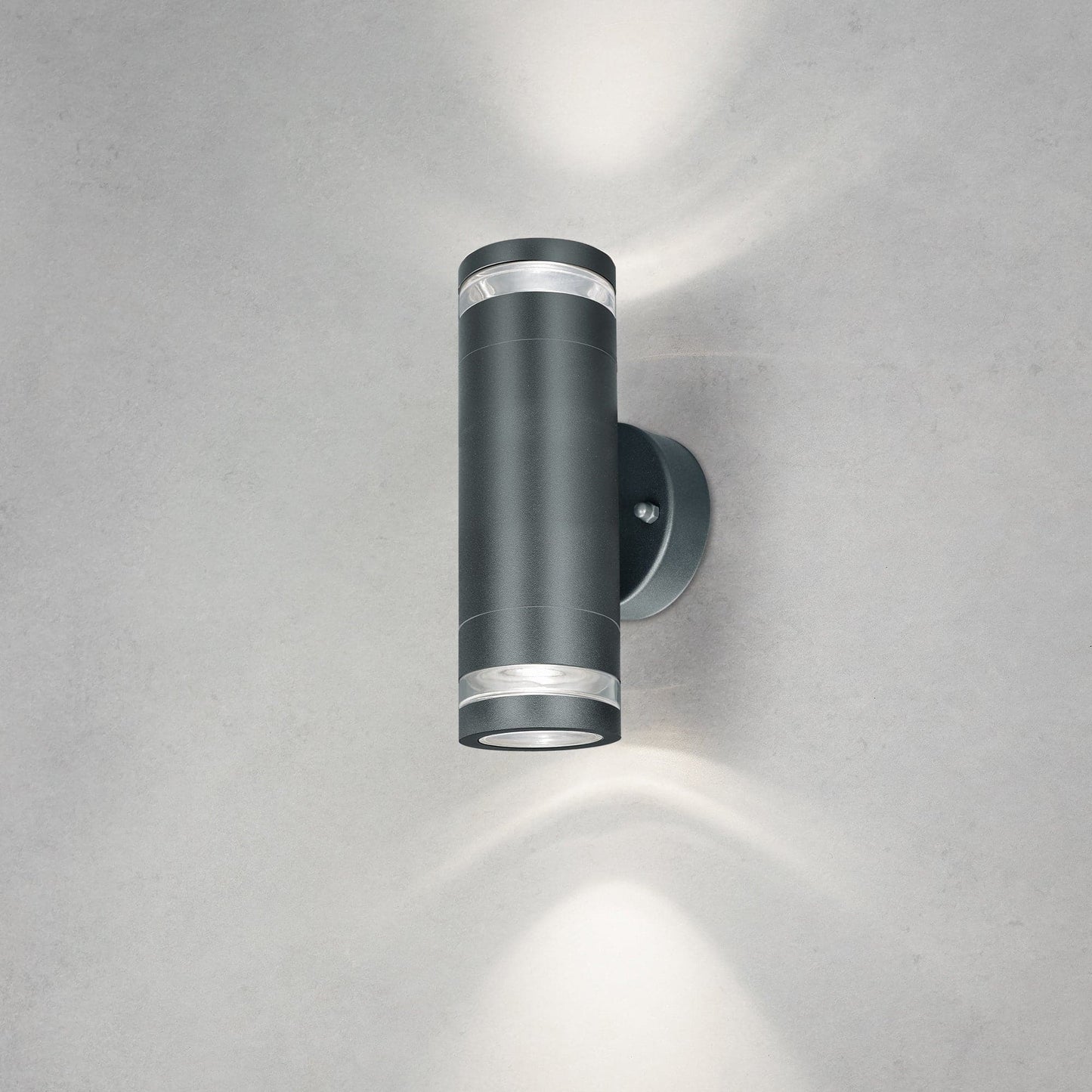 4lite Marinus GU10 Bi-Directional Outdoor Wall Light without PIR - Anthracite - maplin.co.uk