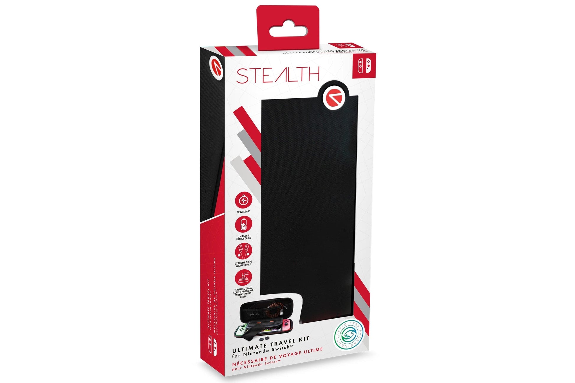 Stealth Ultimate Travel Kit for Nintendo Switch with Case & Charge Cable - Black - maplin.co.uk