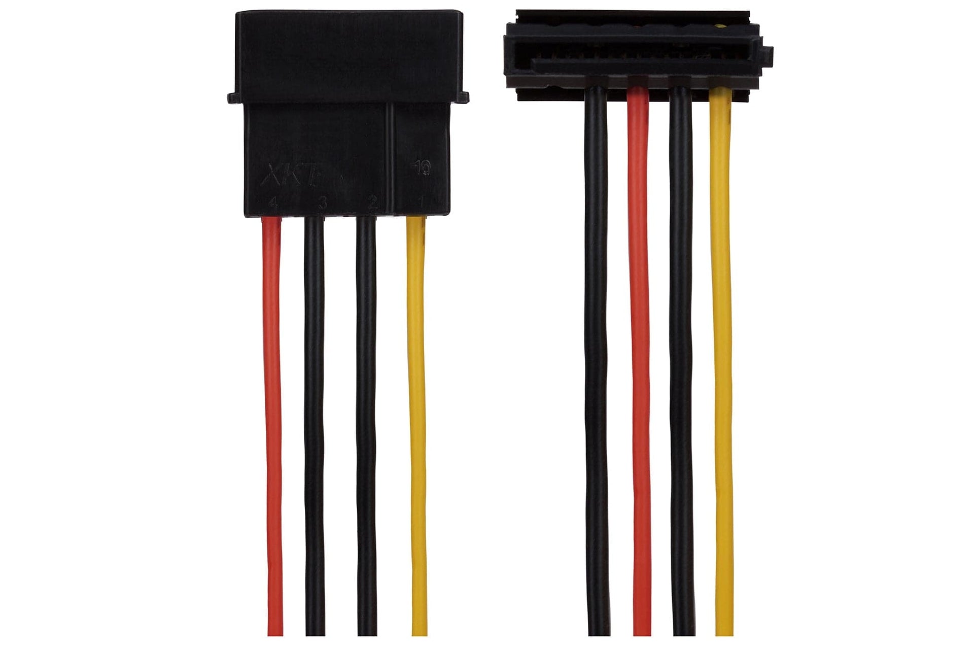 4 Pin PSU Molex to 2x 15 Pin SATA Power Lead Cable 0.35m
