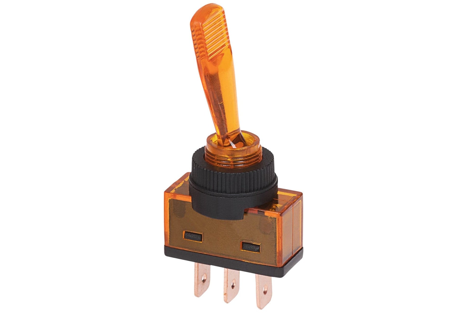 Maplin SPST Illuminated Toggle Switch - Amber | Maplin Electronics