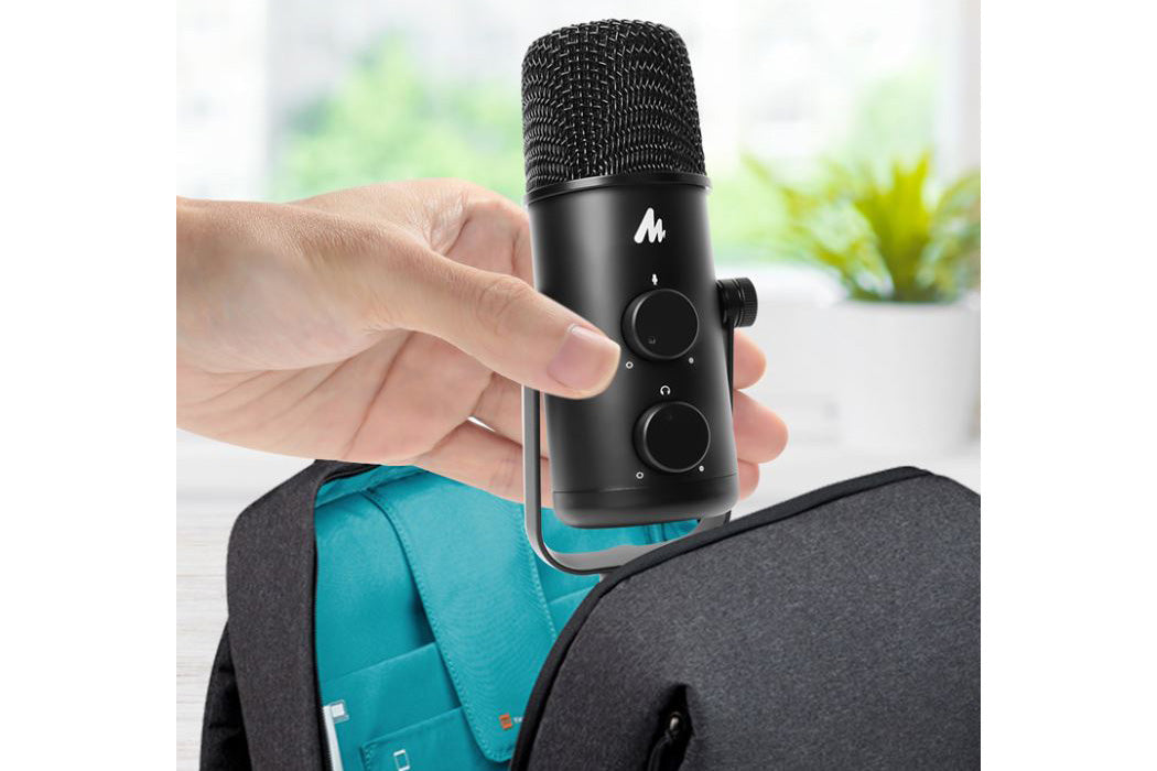 Maono USB-C Studio Desk Top Podcast Microphone Kit with Portable Mid-Size Tripod - maplin.co.uk