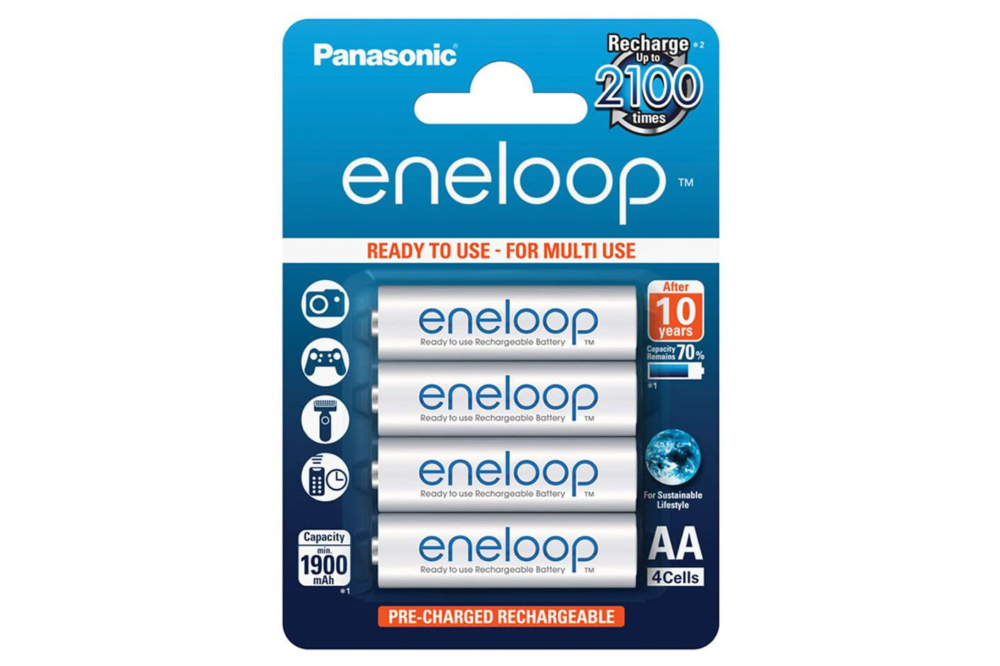 Panasonic ENELOOP Rechargeable Ni-Mh AA Batteries - Pack of 4 - maplin.co.uk