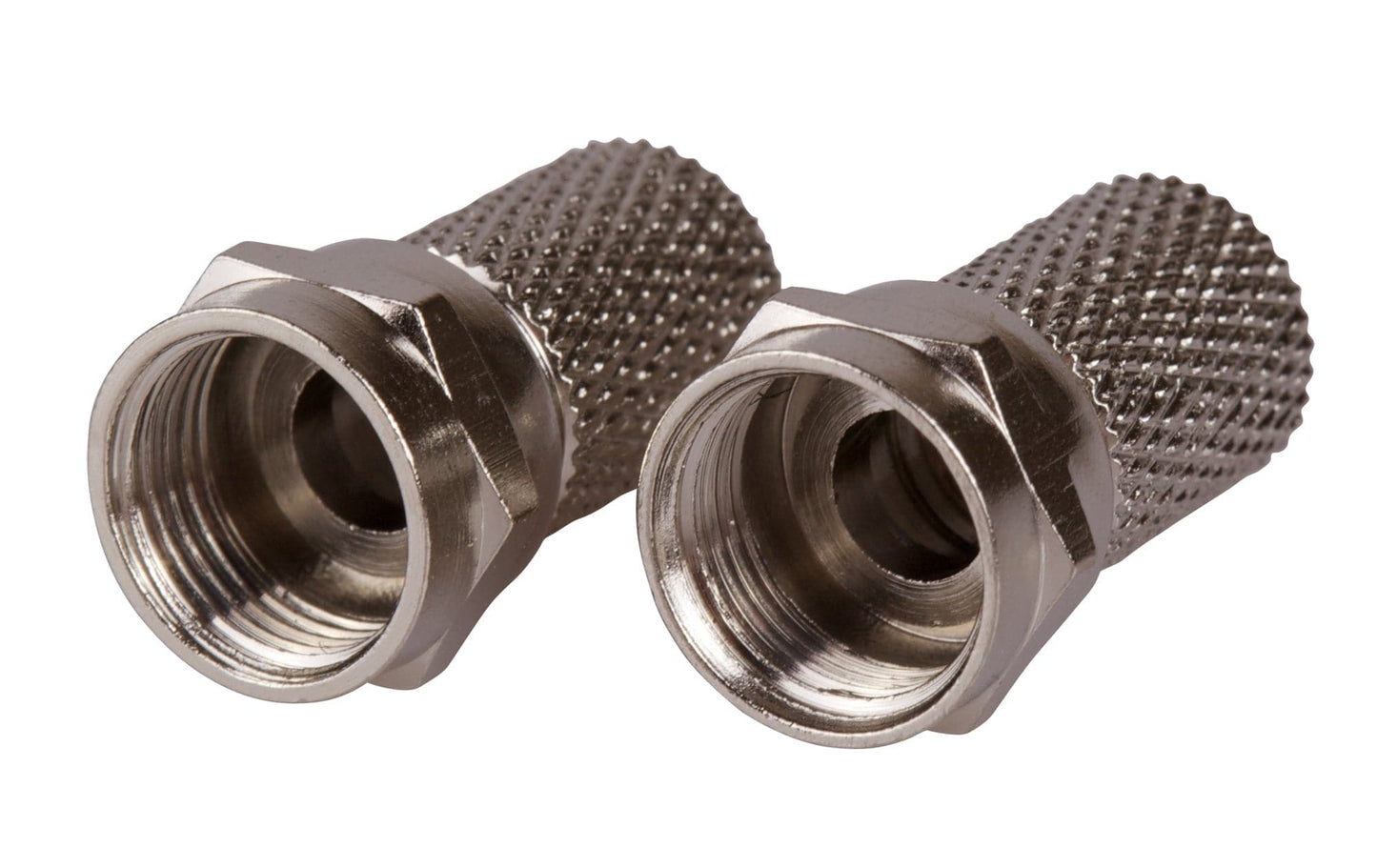 Maplin F Type Twist on Connector for Satellite Aerial Coaxial Cable - Pack of 2 - maplin.co.uk