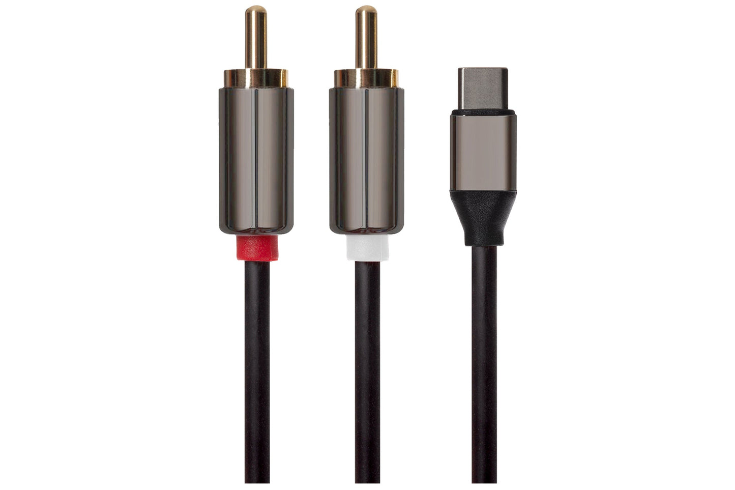 Giotto Dibondon folkeafstemning frakobling Maplin USB-C to Twin RCA Phono Jack Cable - Black, 2m | Maplin | The  Electronics Specialist