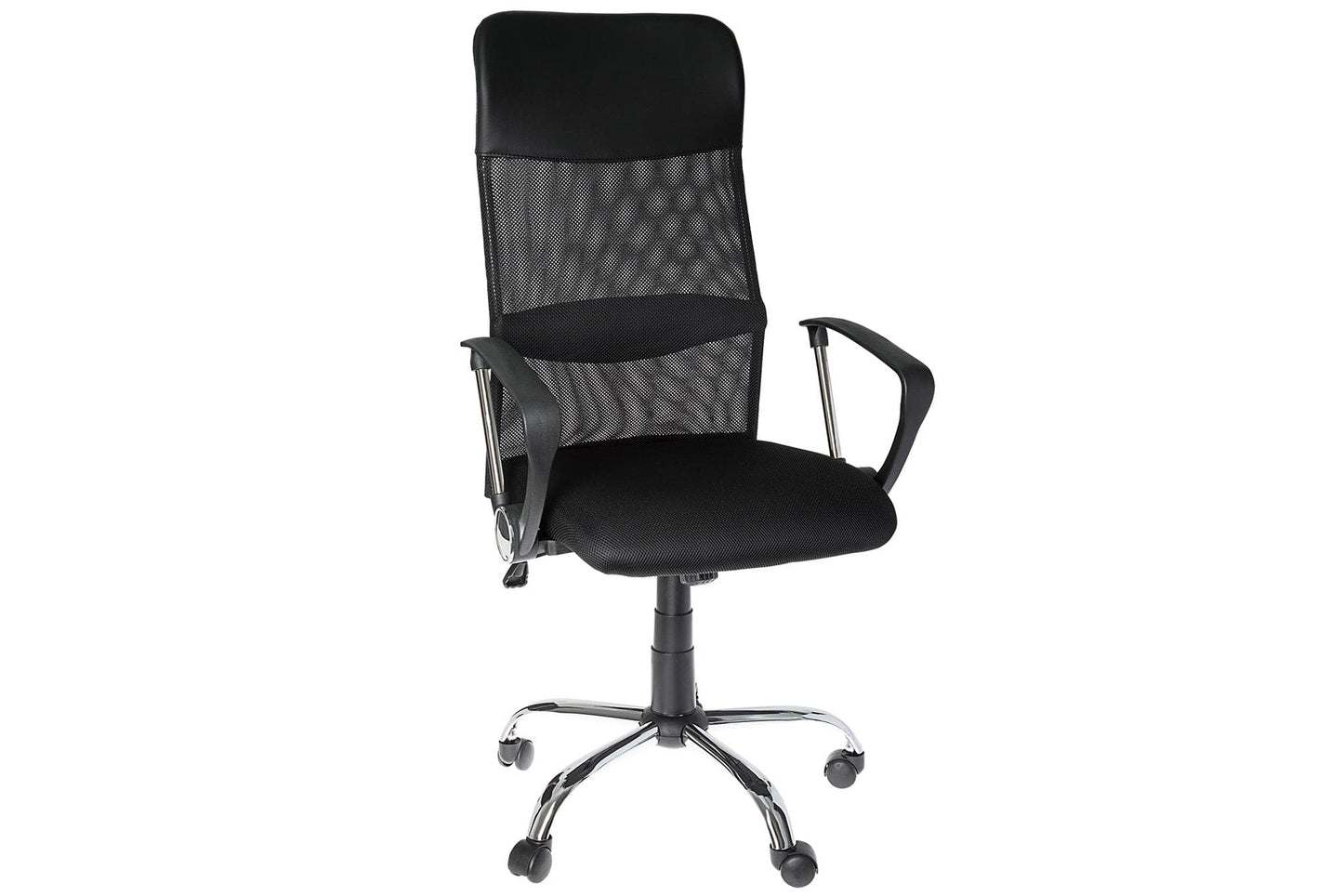 ProperAV Ergonomic High-Back Leatherette Mesh Fabric Office Chair - maplin.co.uk