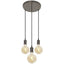 4lite WiZ Connected Smart LED 3-Way Plate Pendant with G125 Amber Vintage Bulbs - maplin.co.uk
