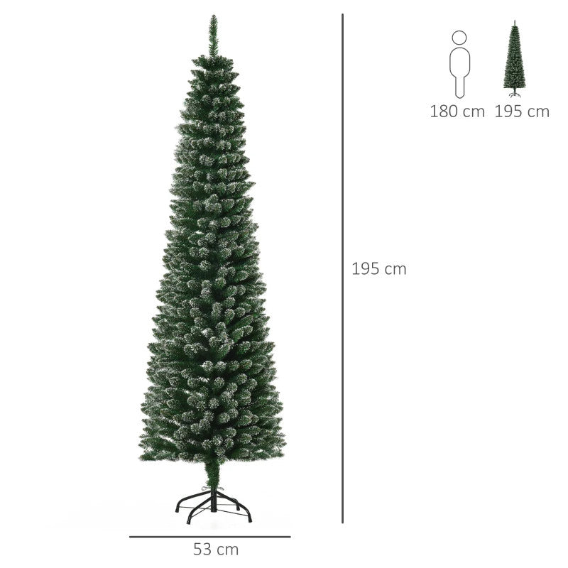 HOMCOM 6ft Snow Dipped Artificial Christmas Tree - maplin.co.uk