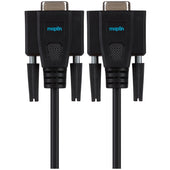 Maplin Premium Serial RS232 Null Modem 9 Pin Female Cable - Black, 3m - maplin.co.uk