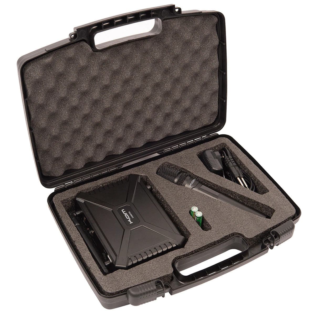 Kam Radiomic UHF Single Fixed-Channel Receiver with Wireless Microphone - Black - maplin.co.uk