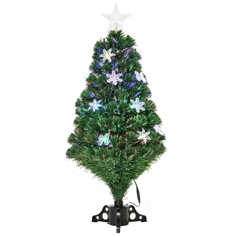 HOMCOM 3ft Pre-Lit Fibre Optic LED Artificial Christmas Tree - maplin.co.uk