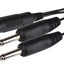 ProSound Twin 1/4" Mono Jack Male to 1/4" Mono Jack Socket Female Cable - Black, 0.2m - maplin.co.uk