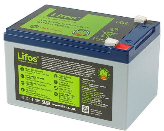 Lifos Go 12V 12Ah Lithium Iron Phosphate LiFePO4 Battery - maplin.co.uk