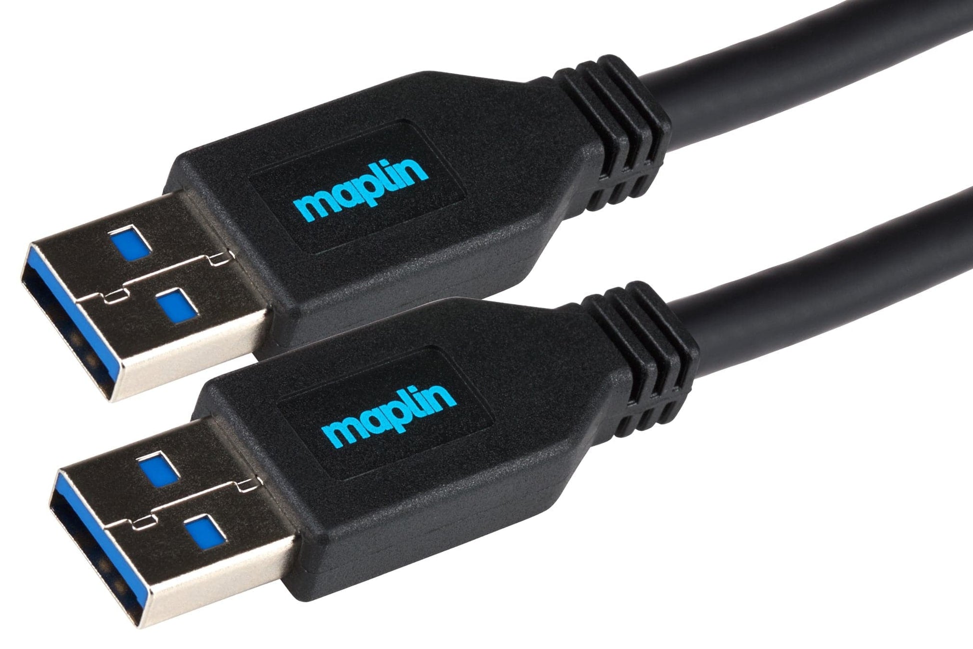 Maplin USB-A 3.0 to USB-A 3.0 Super Speed 5Gbps Cable - Black, 3m - maplin.co.uk