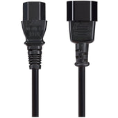 Maplin Power Lead IEC C14 Male Plug to C13 Female Extension Lead - 5m, Black