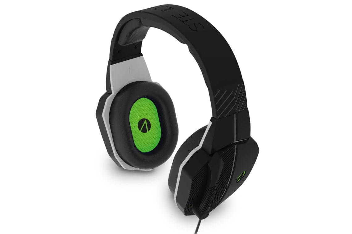 Stealth Phantom X Premium Stereo Gaming Headset - Black and Green - maplin.co.uk