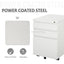 ProperAV Extra Steel 3-Drawer Rolling Filing Cabinet - White