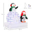 HOMCOM 1.5m LED Christmas Inflatable Two Penguins with Ice House Outdoor Decoration - maplin.co.uk