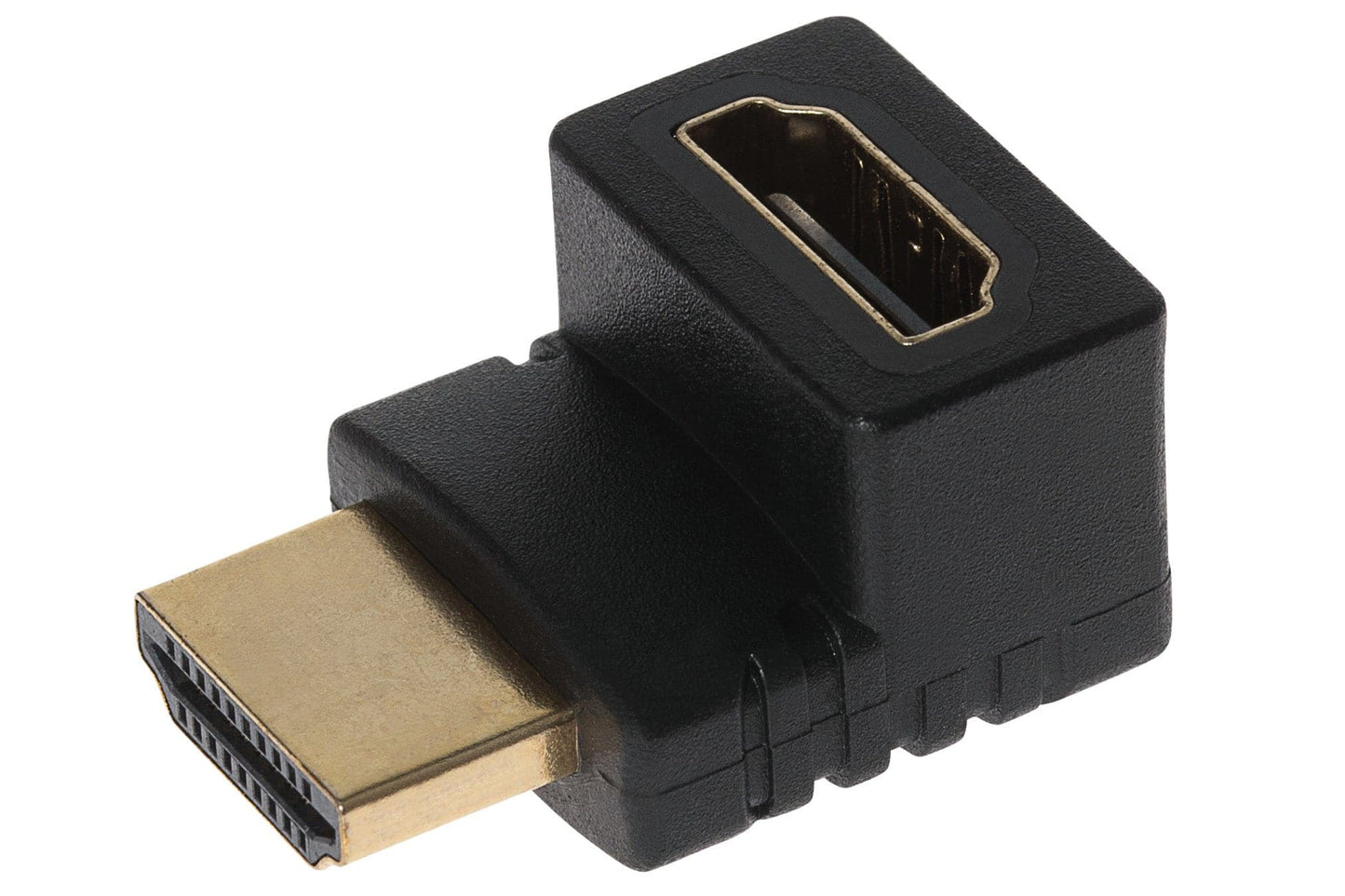 Maplin 90 Degree Fixed Angle HDMI Male to HDMI Female Adapter - Black - maplin.co.uk