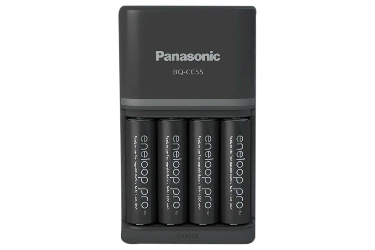 Panasonic Eneloop Pro Charger with 4 Rechargeable Batteries BQ-CC55: Panasonic Eneloop Pro Charger Best Price in Sri Lanka | ido.lk
