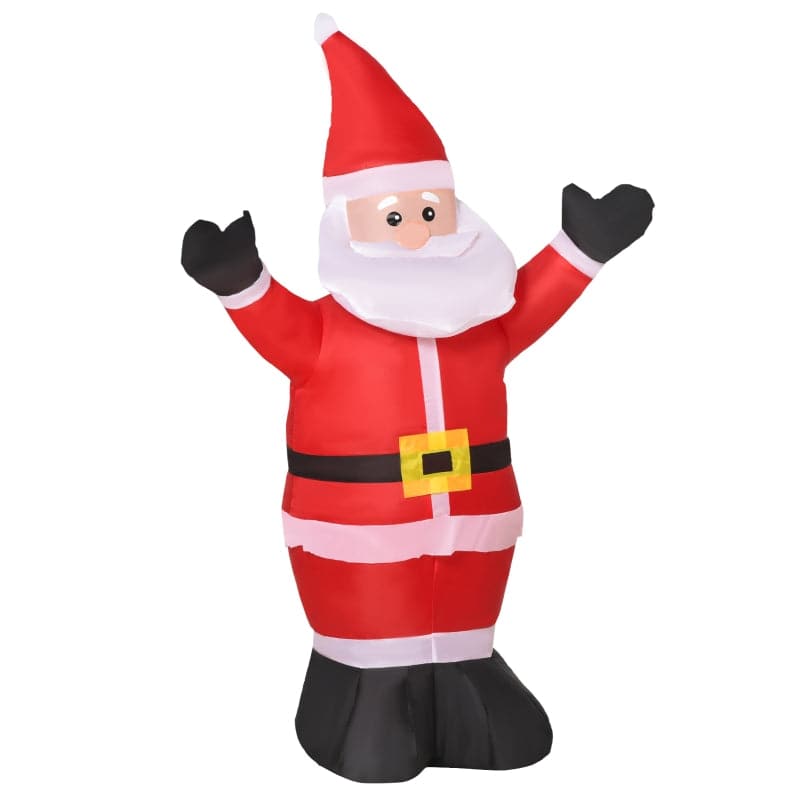 HOMCOM 4ft Inflatable LED Christmas Santa Claus Outdoor Decoration - maplin.co.uk