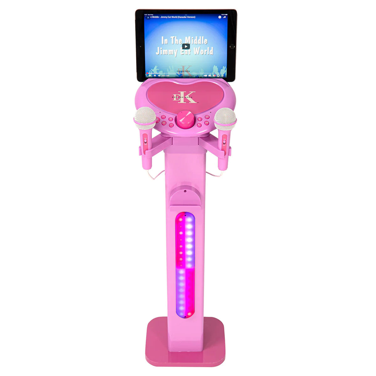 Easy Karaoke Bluetooth Kids Singalong Pedestal Karaoke System - Pink - maplin.co.uk