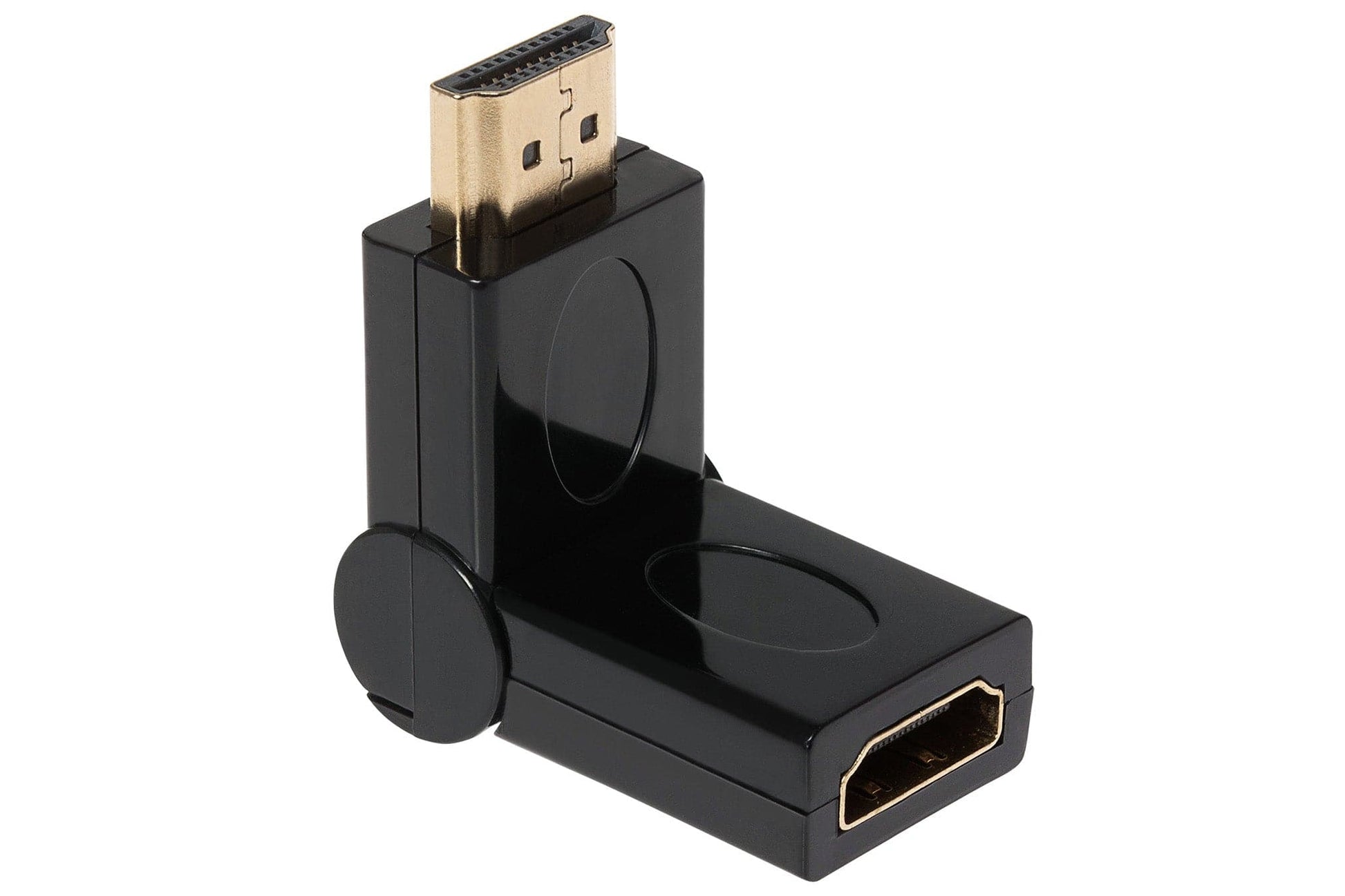 Maplin Adjustable Angle HDMI Male to HDMI Female Adapter - Black - maplin.co.uk