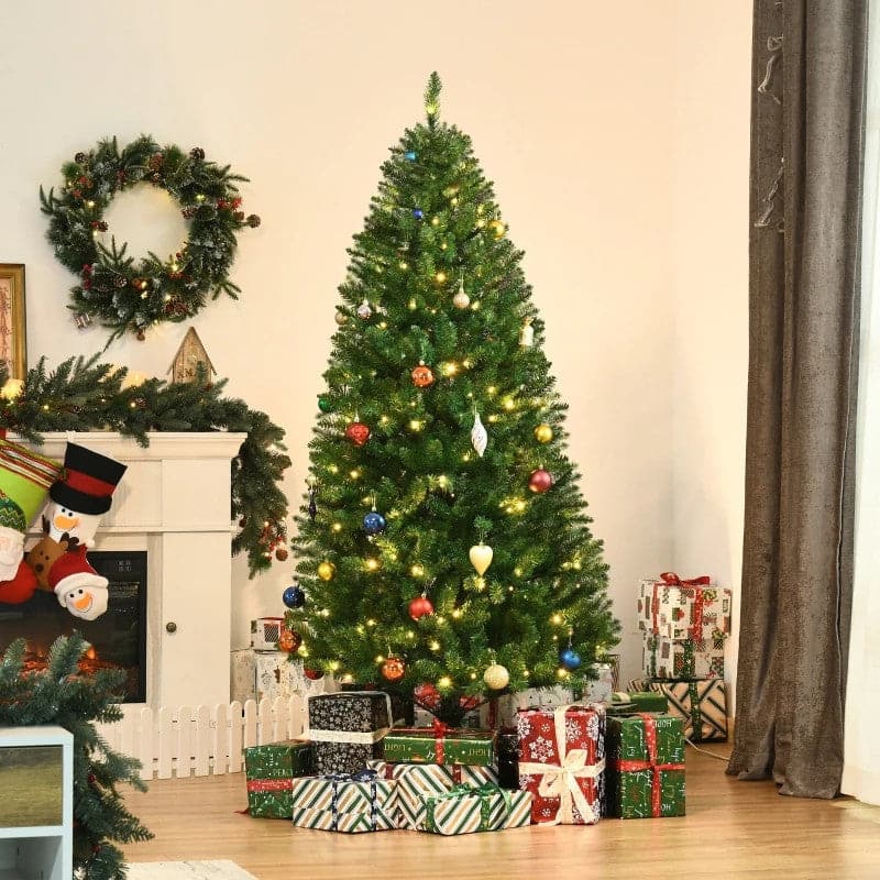 HOMCOM 6ft Warm White LED Artificial Christmas Tree - maplin.co.uk