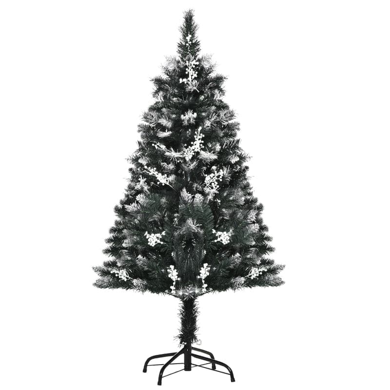 HOMCOM 4ft Snow-Dipped Artificial Christmas Tree with White Berries - maplin.co.uk