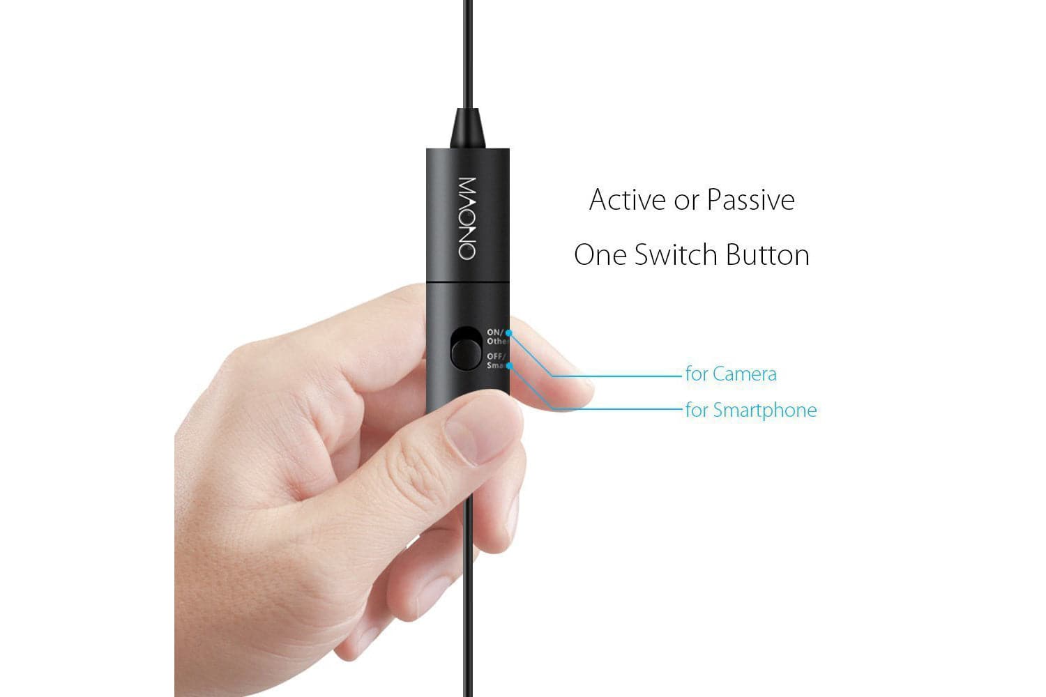 Maono Electret Condenser Omnidirectional Lavalier Microphone with 6m Cable - maplin.co.uk