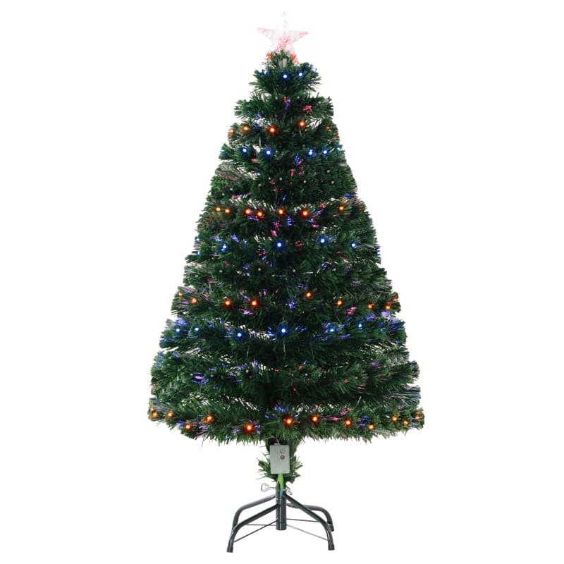 HOMCOM 4ft Pre-Lit Fibre Optic LED Artificial Christmas Tree - maplin.co.uk