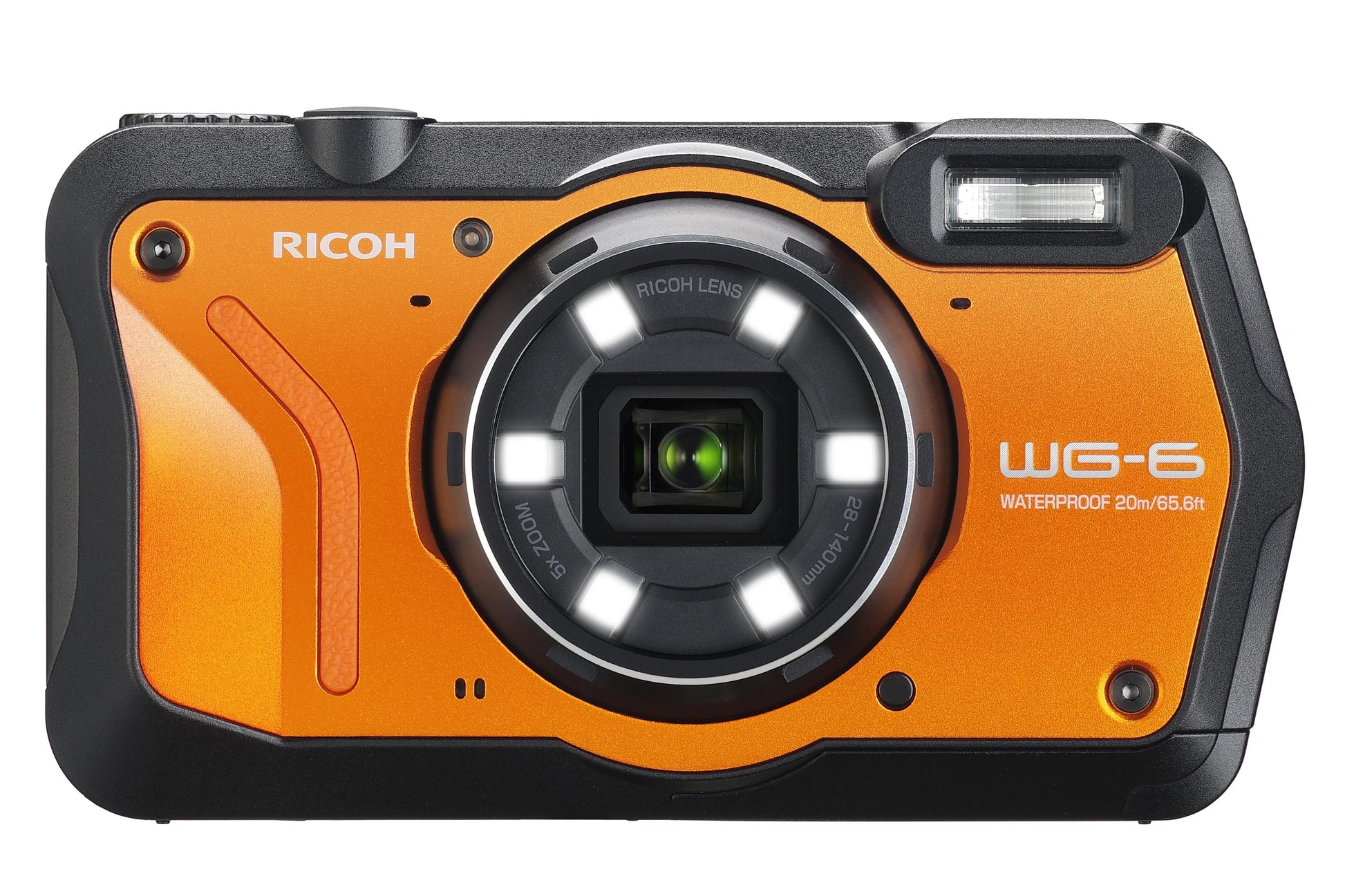 Ricoh WG-6 20MP 5x Zoom Tough Compact Camera - Orange - maplin.co.uk