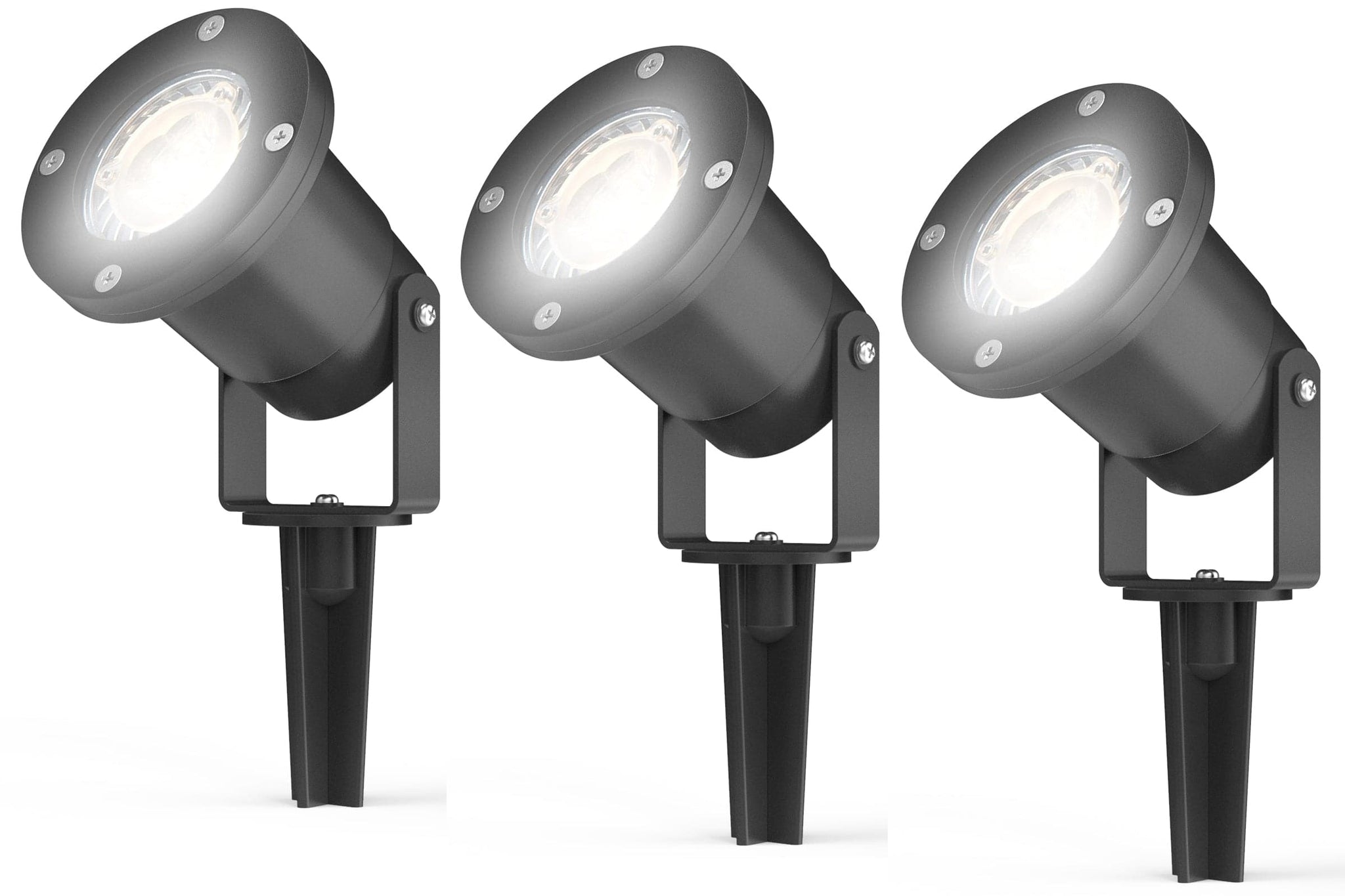 4lite GU10 Outdoor Garden Spike Light Pack of 3