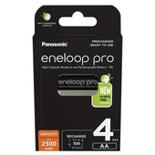 Panasonic ENELOOP PRO 1.2V 2500mAh Ni-Mh AA Rechargeable Batteries - Pack of 4