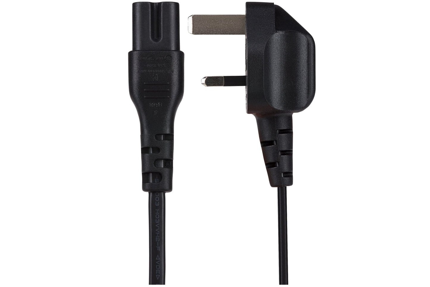 Maplin Power Lead IEC C7 Fig 8 2 Pin Plug to UK 3 Pin Mains Plug - 1m, 3 Amp Fuse - maplin.co.uk