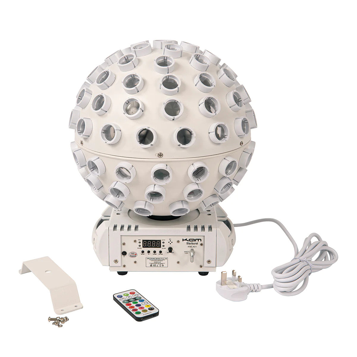 Kam Stratosphere Ghost Starburst LED Light Ball - White - maplin.co.uk