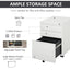 ProperAV Extra Steel 3-Drawer Rolling Filing Cabinet - White