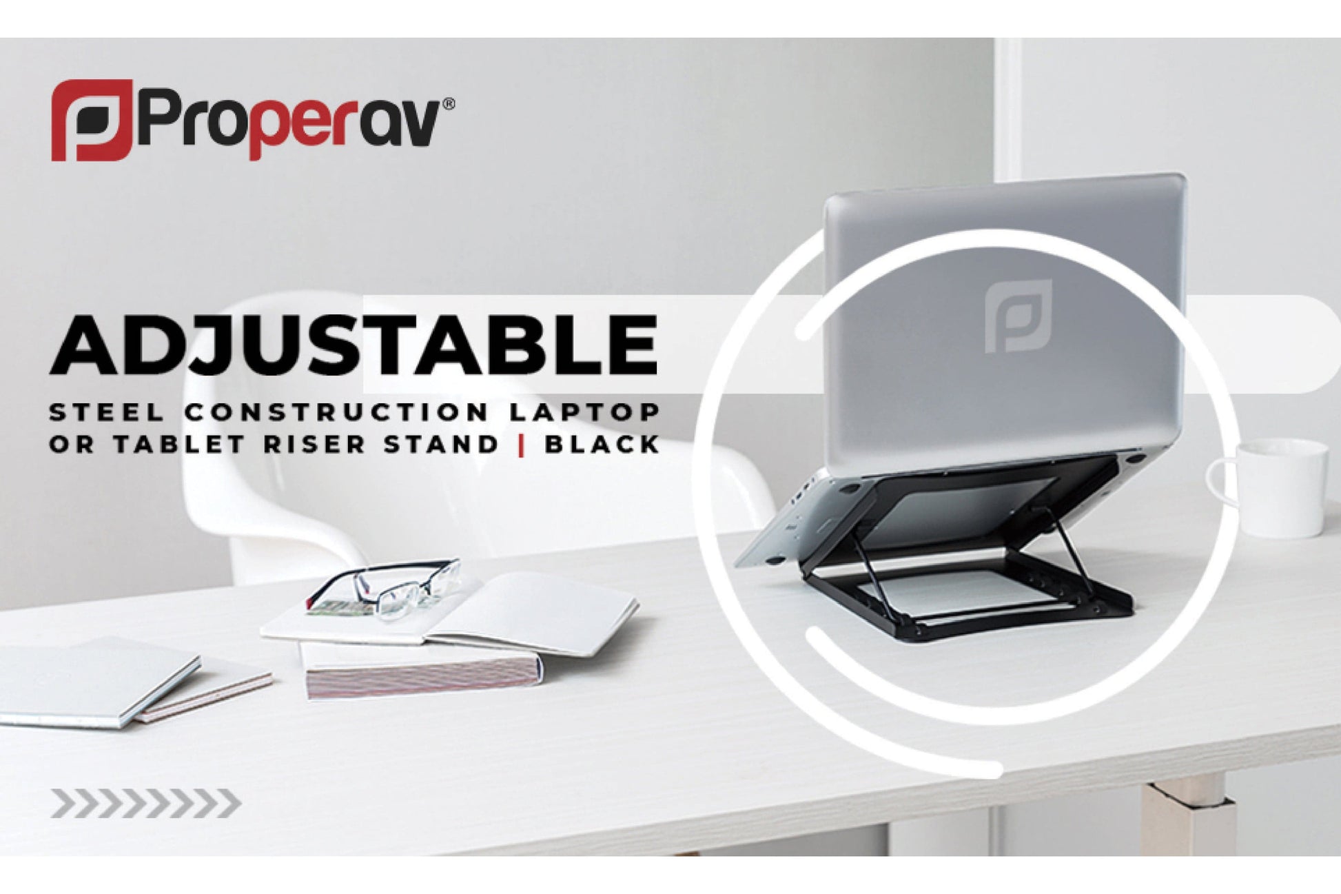 ProperAV Adjustable Laptop / Tablet Stand - maplin.co.uk